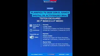 Planifica tu 2026 con el Banco Digital de Actividades (BDA): Textos Escolares 7° básico a 4° medio