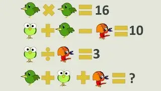 Math Equation Puzzle - Solve the birds picture equations