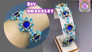 DIY: Простой браслет из бисера // Элегантные украшения из хрустальных бусин