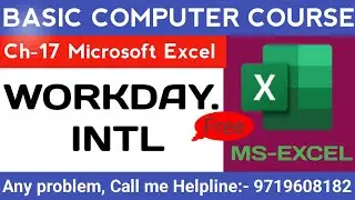 Ms Excel - Workday.Intl in Excel 