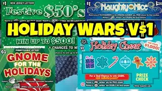 Christmas Scratch Off Ticket Battle 🔴 Pa Lottery | Nj Lottery | Md Lottery  | De Lottery | Round 1