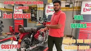SECOND SERVICE OF NEW ROYAL ENFIELD CLASSIC 350 MADRAS RED BS7 | COST?? | ALL DETAILS
