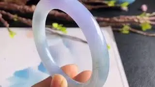 1028112 冰糯種茄紫圓條手鐲 54.3mm
