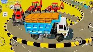 Drive JCB And Unloading Stone From Dumper Truck In Game 🔥 #car #jcb #tractor #truck #arjun #gaming