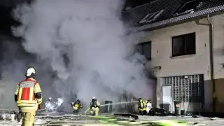 [BMW IN GARAGE IN VOLLBRAND | REMSCHEID] - Massive Rauchentwicklung & Glatteis durch L&ouml;schwasser -