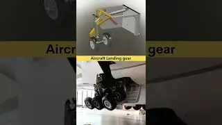 Aircraft landing gear mechanism &brvbar; Mechanical Magic ✨ #3ddesign #aircraft #landinggear #airplane