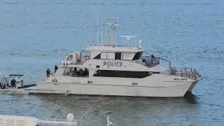 QVP Perry Irwin Launching RHIB (Rigid Hull Inflatable Boat).