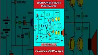 HIGH POWER CLASS AB BJTL AUDIO AMPLIFIER CIRCUIT DIAGRAM PART 37 #amplfier