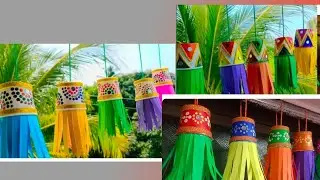 Akash Kandil making at home/Akash Kandil from paper cup/Easy Diwali decor idea