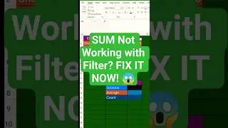 Why SUM Doesn&rsquo;t Match Your Filtered Data in Excel&nbsp;😱&nbsp;| Real Office Problem Solved&nbsp;