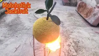 Match stick chain reaction.Matchstick fire.Jackfruit.Match stick experiment.