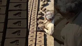 Casting Multiple Bricks Using a Wooden Mold #shorts #trending