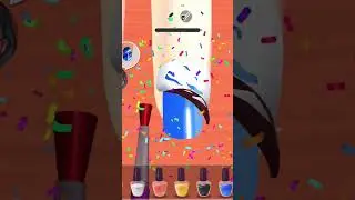 Nail salon 3D level 21 Blue zebra nails satisfying game
