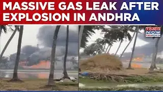 ONGC Gas Pipeline Leak Triggers Panic & Fear In Andhra Pradesh? | Fire Erupts, Villages On Alert