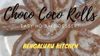 How To Make No Bake CHOCOLATE COCONUT ROLLS. Quick And Easy Recipe.
