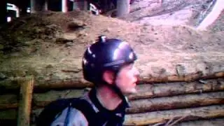 Doing a extreme log ride