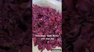 Homemade rose petal powder 100% natural || DIY rose petal powder || Fourflamingos #diytutorial