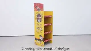 Custom Retail Cardboard Food Display Stand with Hooks  Enhance Product Display and Brand Exposure