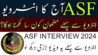 Today Asf Interview Question & Essays Experience || Asf interview 2024 || Asf new update 2024