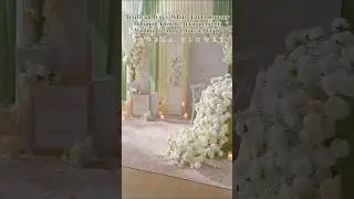 Luxury White Wedding Scene Floral Arrangement Event Backdrop Decor Supplies Party Props A6924