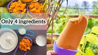 4 Ingredients Mango Ice-cream || No Sugar || No Oven, No Microwave || ম্যাংগো আইসক্রীম