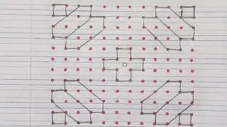 12*12dots rangoli design 🌺 daily rangoli #freehandrangolis #rangolidrawing