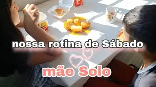 Rotina de sábado com as crianças/Mãe Solo/Fiz faxina no banheiro 🤮
