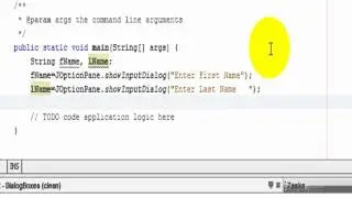 jOptionPane Class for Easy Input Output with Dialog Boxes Example