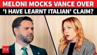 Meloni Roasts Vance On Cam After 'Italian' Claim; 'You Don't Know What The Joke Is All About'