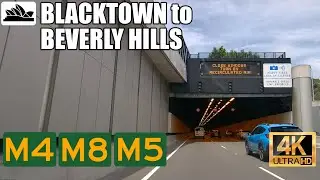 4K Sydney drive: Blacktown to Beverly Hills via M4, M8, M5 & A3