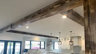 installing rustic barn beams