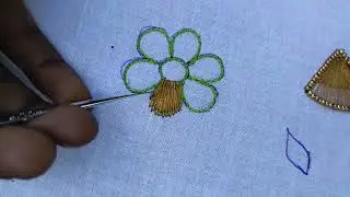 Flower filling double side lock stitch method free aari online class 17@poomiaaridesigner 