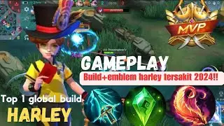 HARLEY TOP 1 GLOBAL BUILD!! HARLEY SOLO RANK GAMEPLAY || MLBB