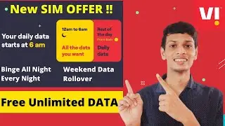 VodaFone Idea Free Unlimited Data Offer | Vi New Sim Offer Binge All Night and Weekend Data