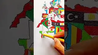 draw Flag Map of Mali 🇲🇱 #mali
