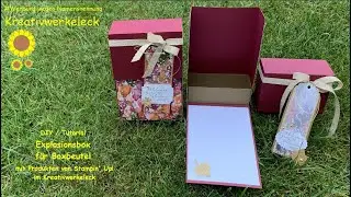 Explosionsbox - Boxbeutel - Weinflasche - Tutorial / DIY -  explosion box - bottle of wine