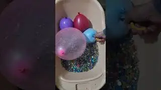 ASMR colourful balloons cracking video jelly in balloons #shortfeed #creativity #trending #faint