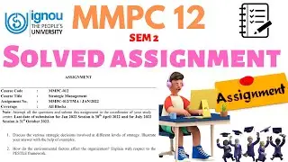 MMPC 12 Solved Assignment #ignousolvedassignment #ignouassignment #ignouhandwrittenassignment