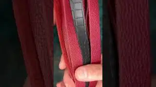 Red & Black Leather Finger Flogger with Tree of Life Concho