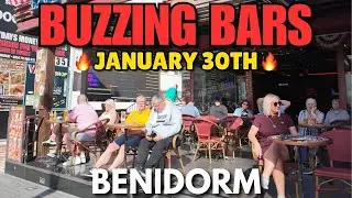 Benidorm Bars & Hotels STILL BUZZING This January! 😱🔥 Calle Derramador Walking Tour!