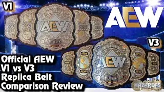 AEW Replica Belt Review Comparison V1 vs V3 #collection #wwe #aew WWE Belt Review