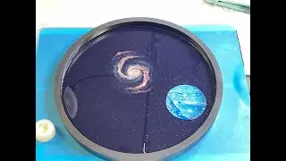 To the Moon 🌖 and beyond | Galactic Birthday celebration 🎉  @Marie-LouiseArt  #resinart #galaxy