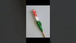 Tricolor indian flower 🇮🇳#art #craft #viral #shortsfeed #trending #diy #republicday #independenceday