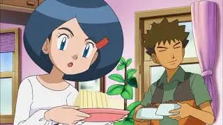 Ash and Pikachu fall down the stairs!