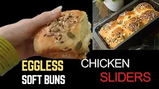 Soft buns recipe eggless | Evening chicken snacks recipe | Chicken sliders recipe |food with shimmy