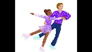 Pixel Art i colored Ice dancing couple ⛸️ with bright colors # 184