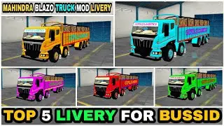 TOP 5 LIVERY Mahindra Blazo Truck Mod For Bus Simulator Indonesia || Bussid Mod || Offroad Gamers ||