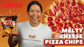 Mamma Mia! Melty Cheese Pizza Flavor Calbee Chips Review | NoshFinder