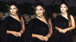 Bombshell Debina Bonnerjee Looks HOT & Bold In One Side Cut Black Outfit Snapped At Bigg Boss 15 Set