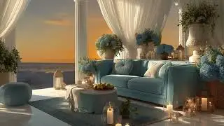 🌊 Relaxing Spanish Seaside Room | Soft Guitar & Warm Sunset Mood
